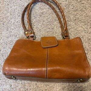 Women’s Leather Shoulder Bag in Cognac Brown